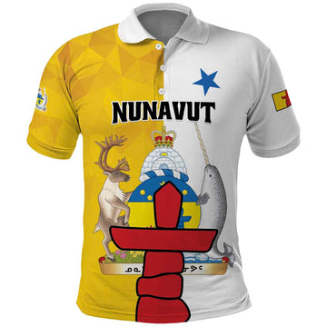 Personalized Canada Nunavut Territories Polo Shirt Inuktitut Our Land Our Strength LT01