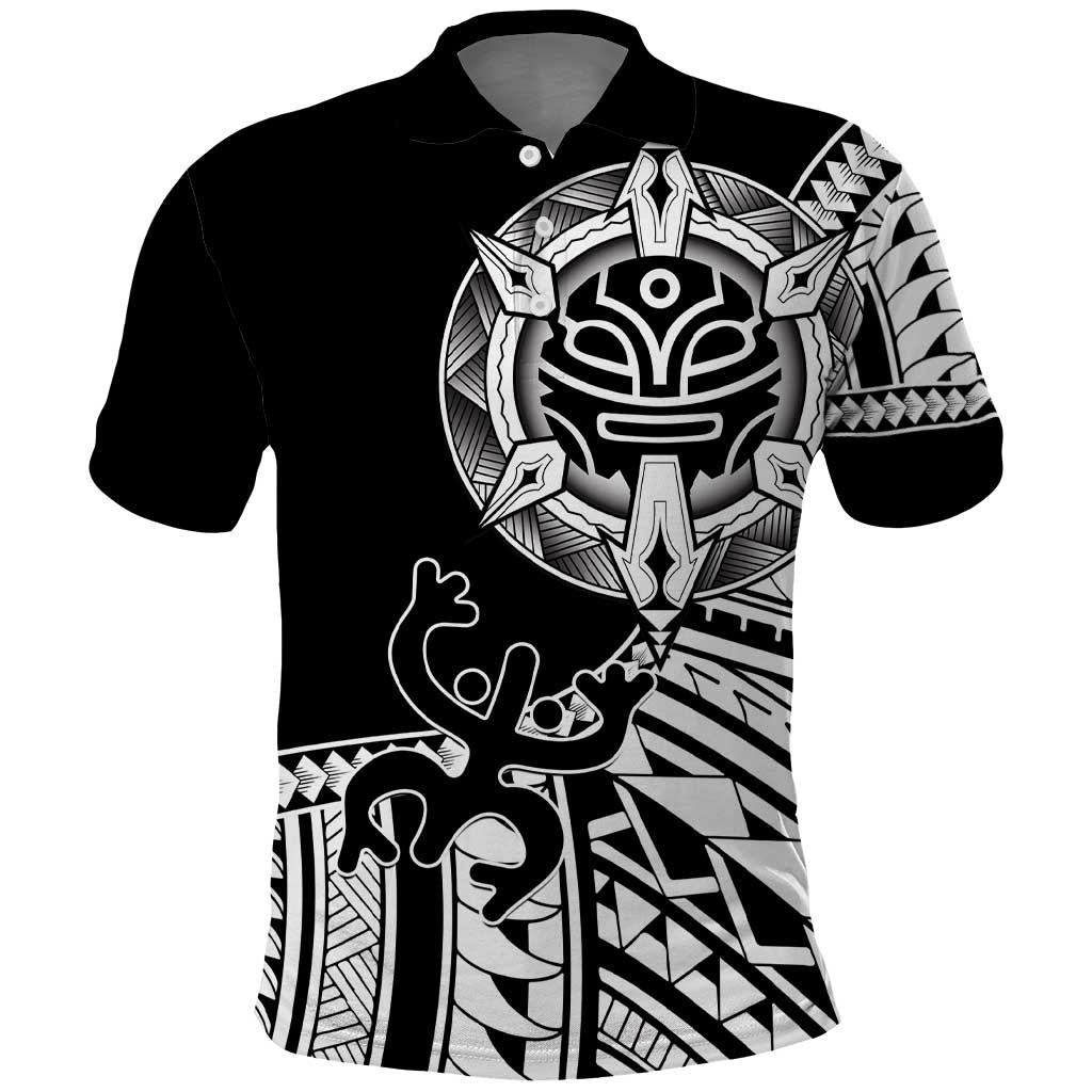Taino Sun Traditional Tattoo Polo Shirt Polynesian Pattern LT01