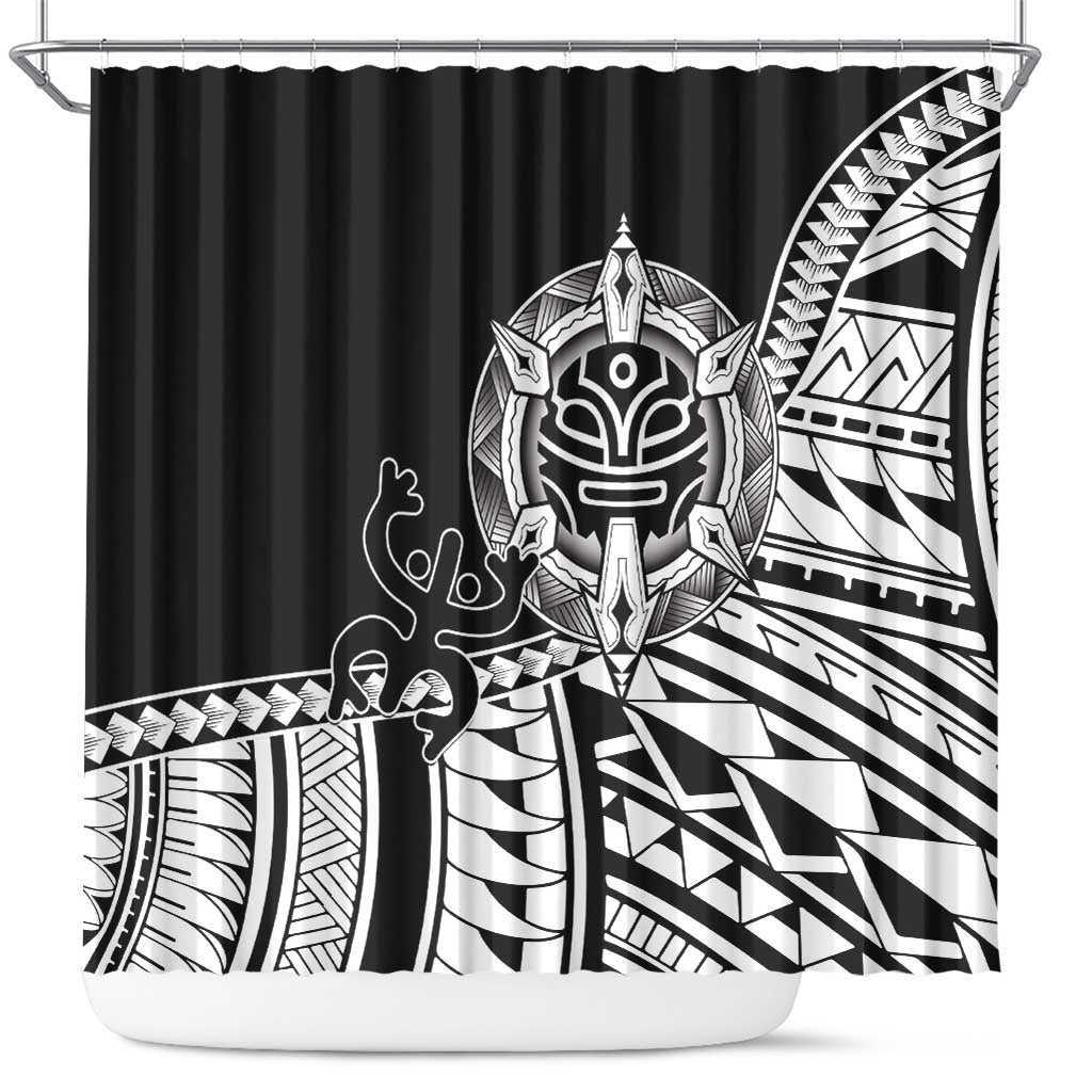 Taino Sun Traditional Tattoo Shower Curtain Polynesian Pattern LT01