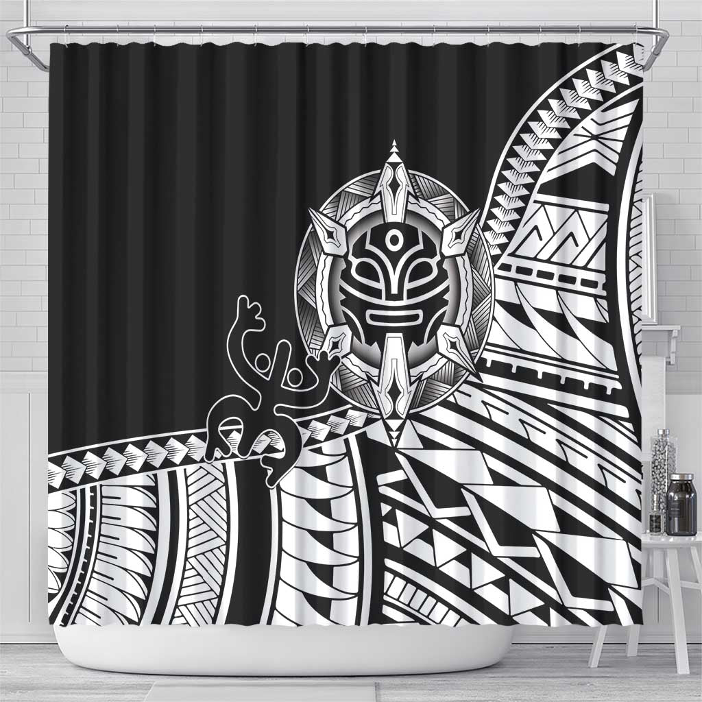 Taino Sun Traditional Tattoo Shower Curtain Polynesian Pattern LT01