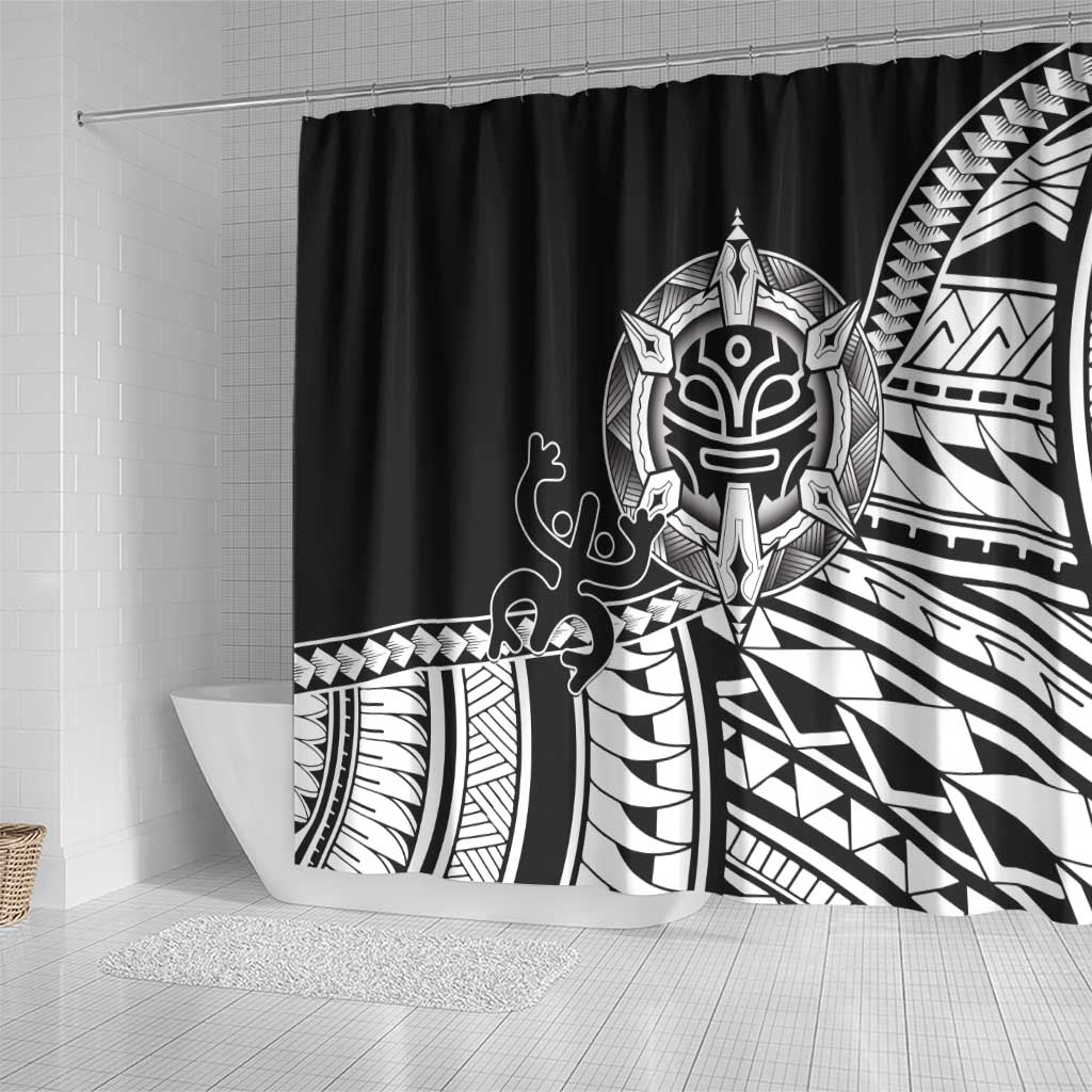 Taino Sun Traditional Tattoo Shower Curtain Polynesian Pattern LT01