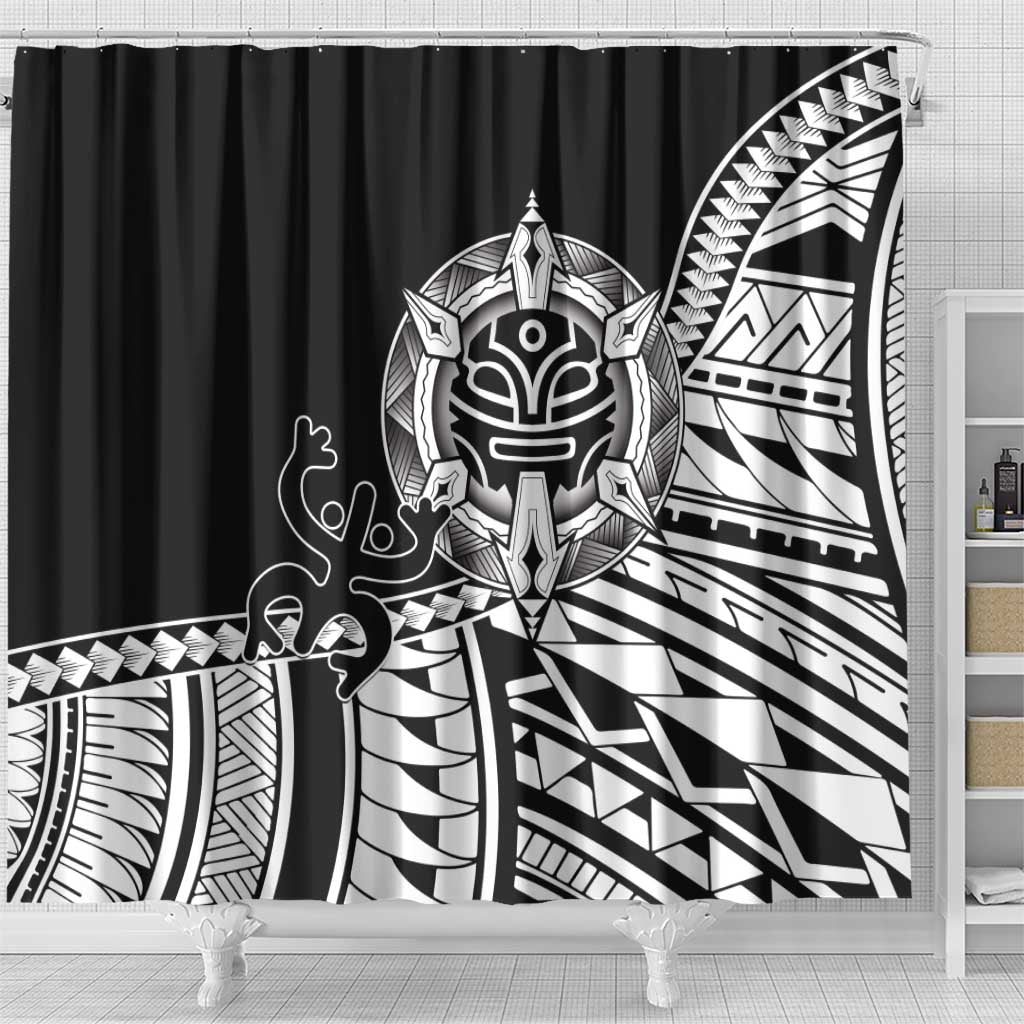 Taino Sun Traditional Tattoo Shower Curtain Polynesian Pattern LT01