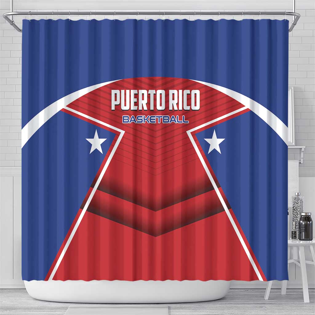 Puerto Rico Basketball Shower Curtain Magnificos Go Champion LT01