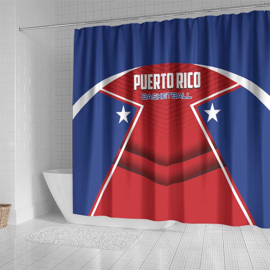 Puerto Rico Basketball Shower Curtain Magnificos Go Champion LT01
