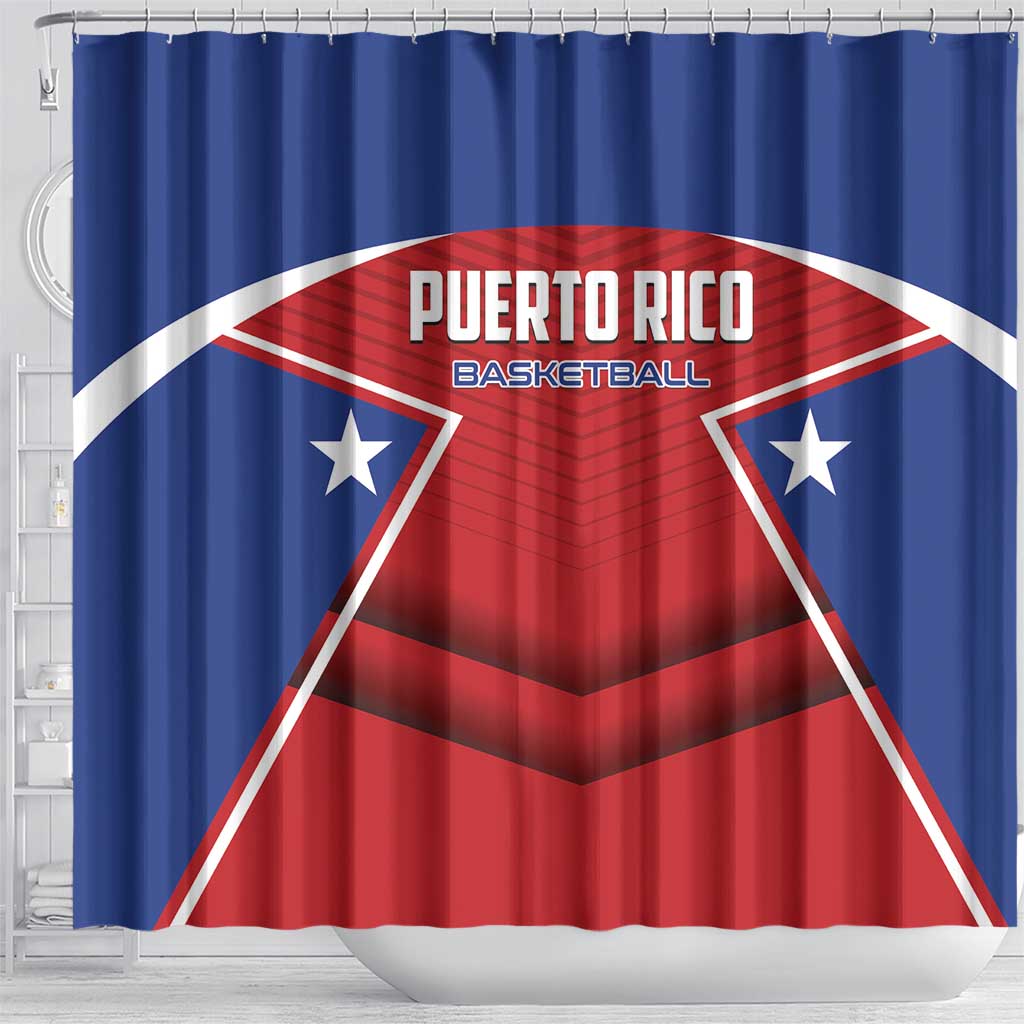 Puerto Rico Basketball Shower Curtain Magnificos Go Champion LT01