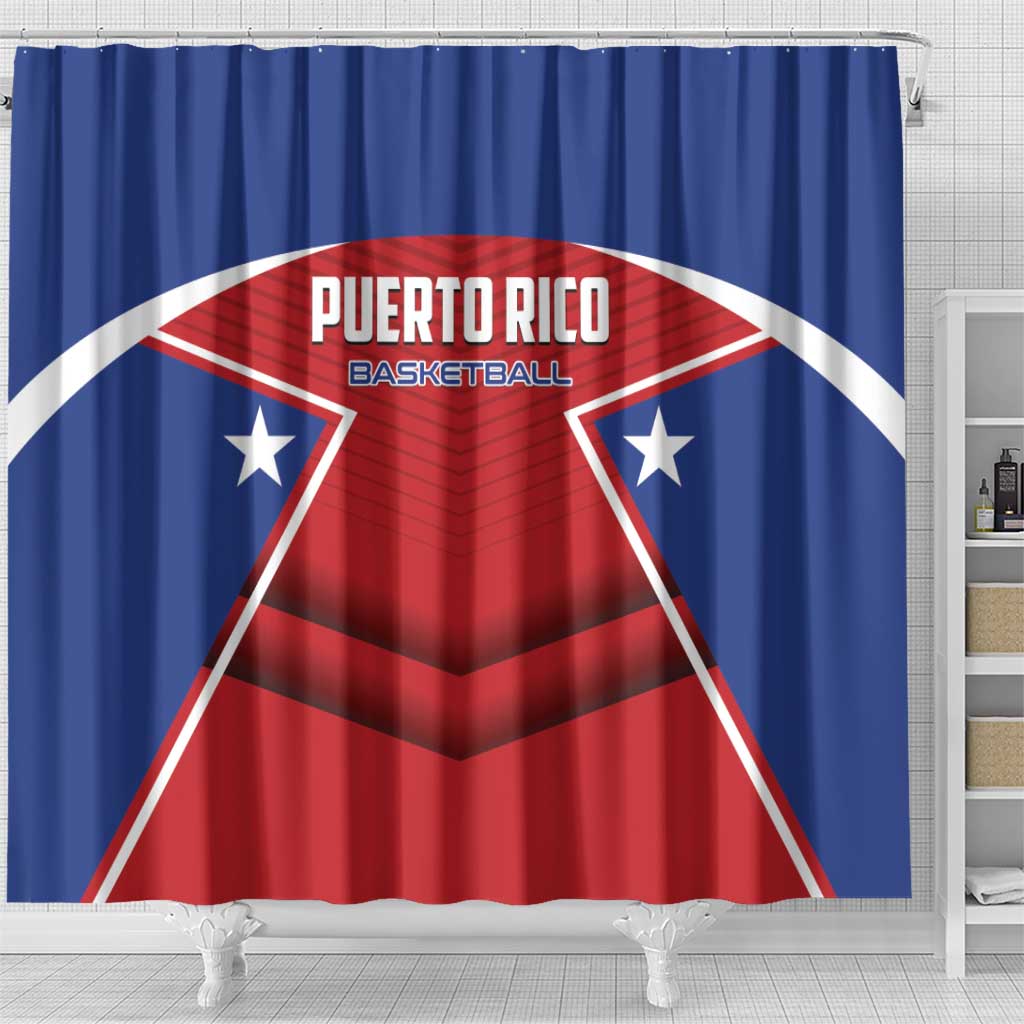 Puerto Rico Basketball Shower Curtain Magnificos Go Champion LT01