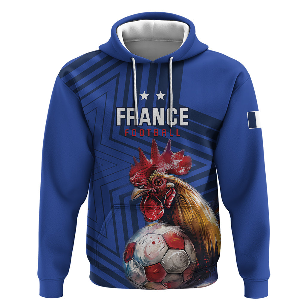 Custom France 2024 Football Hoodie Allez Les Bleus LT01