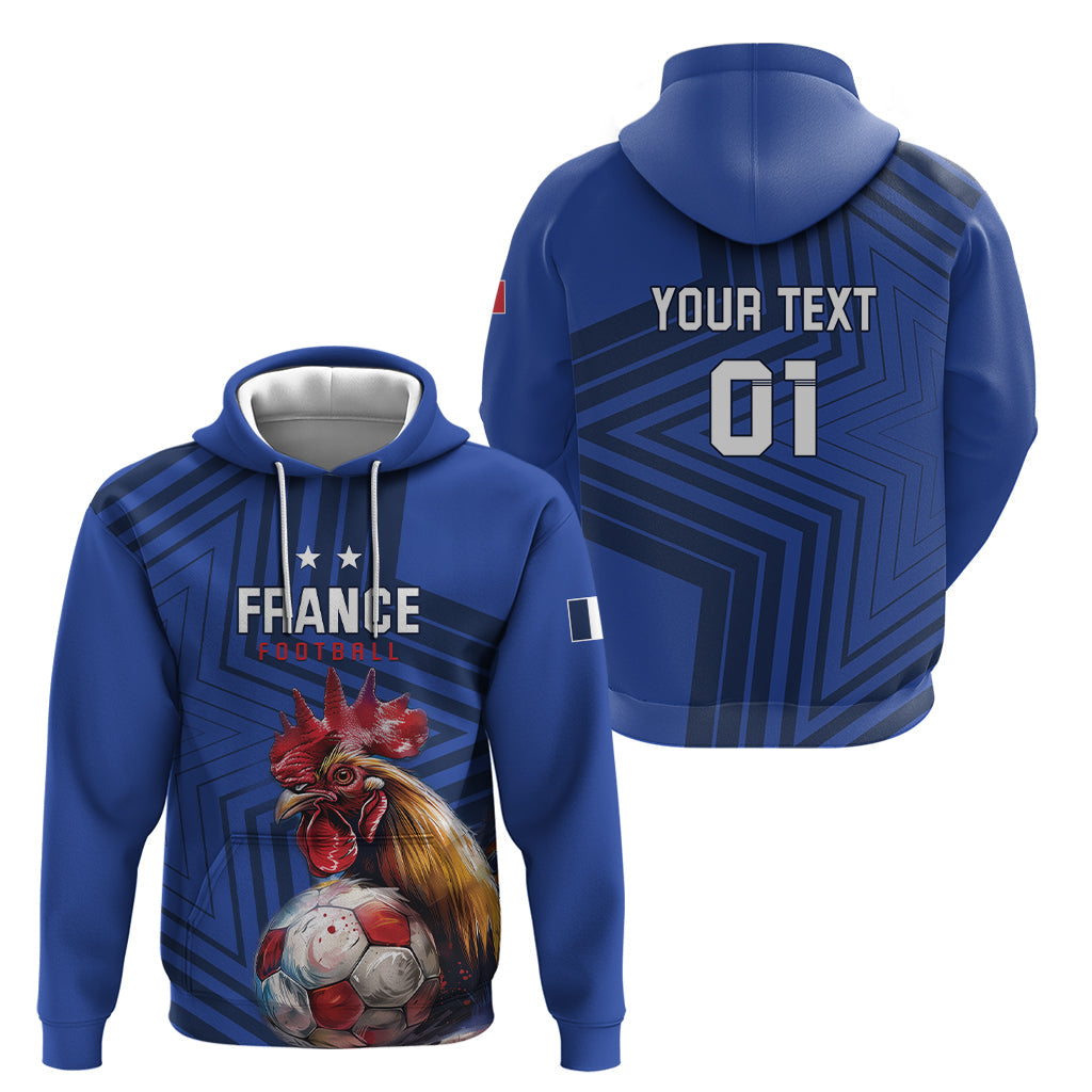 Custom France 2024 Football Hoodie Allez Les Bleus LT01