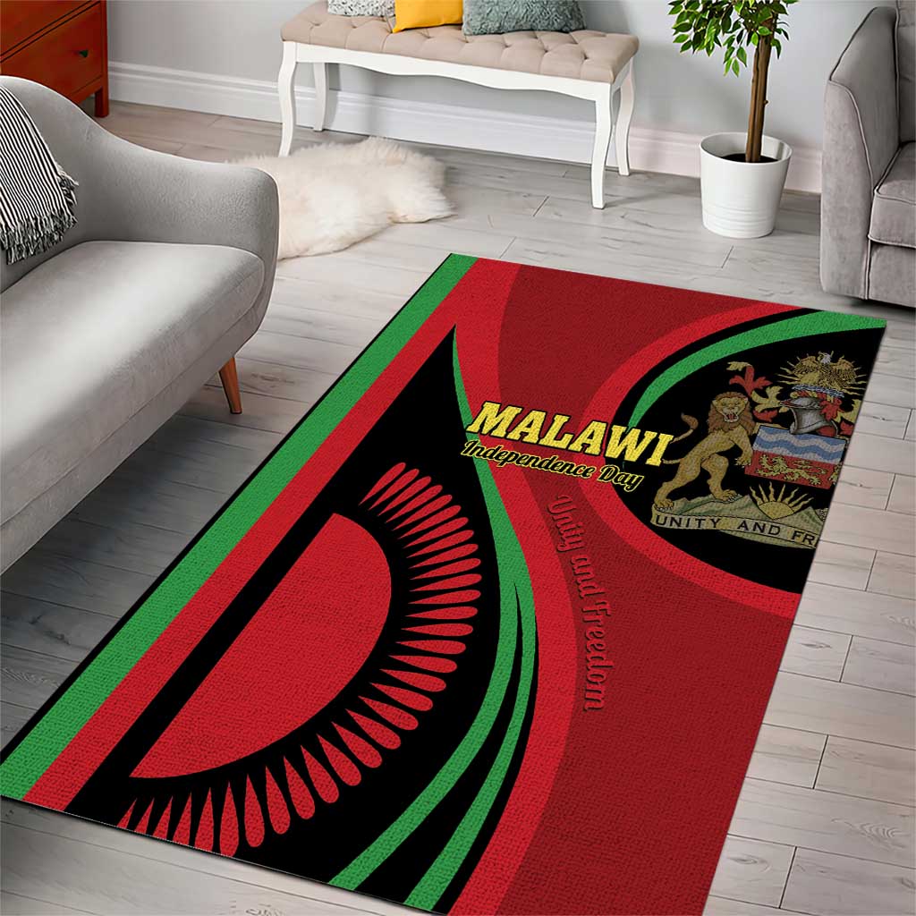 Malawi Independence Day Area Rug Unity and Freedom LT01