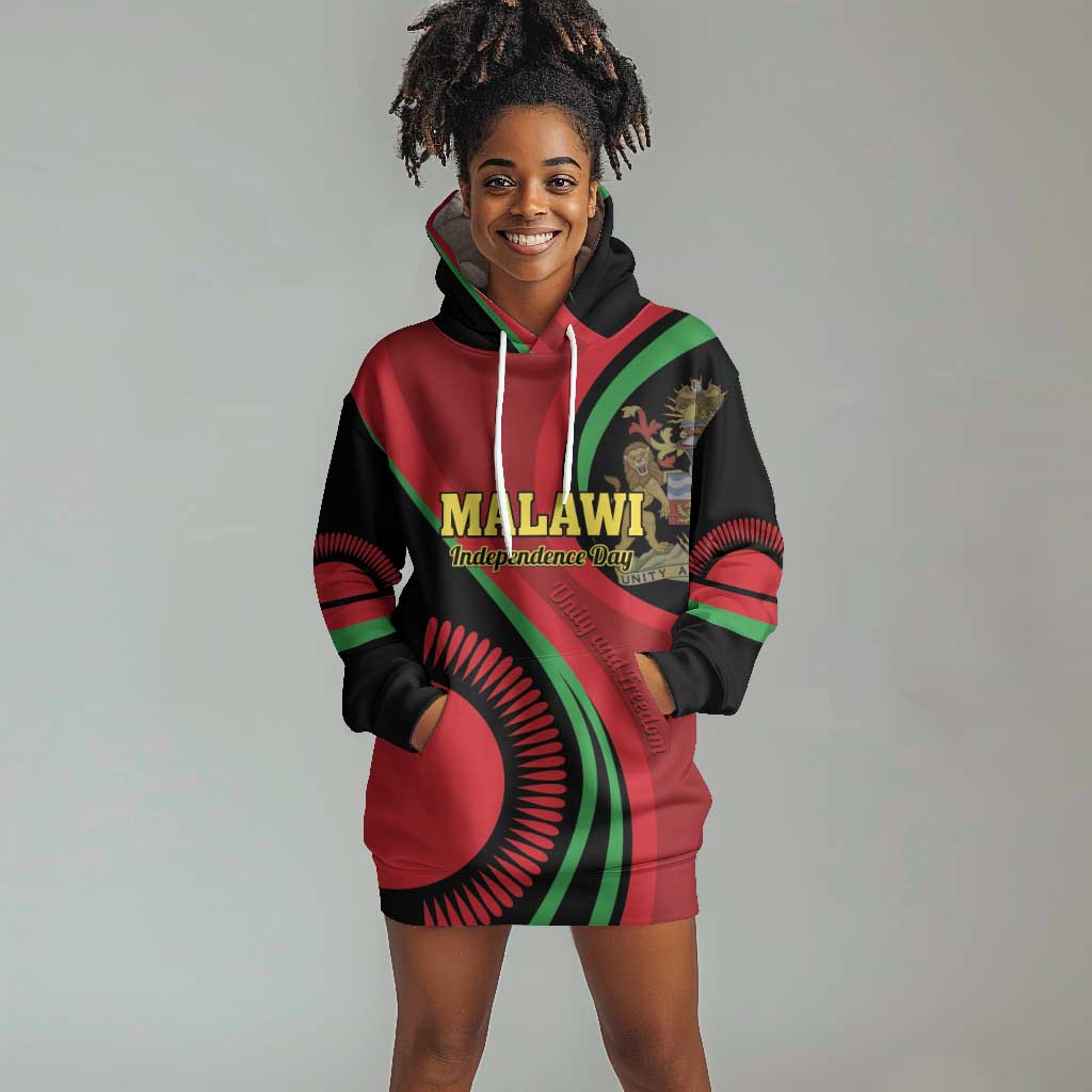 Malawi Independence Day Hoodie Dress Unity and Freedom LT01