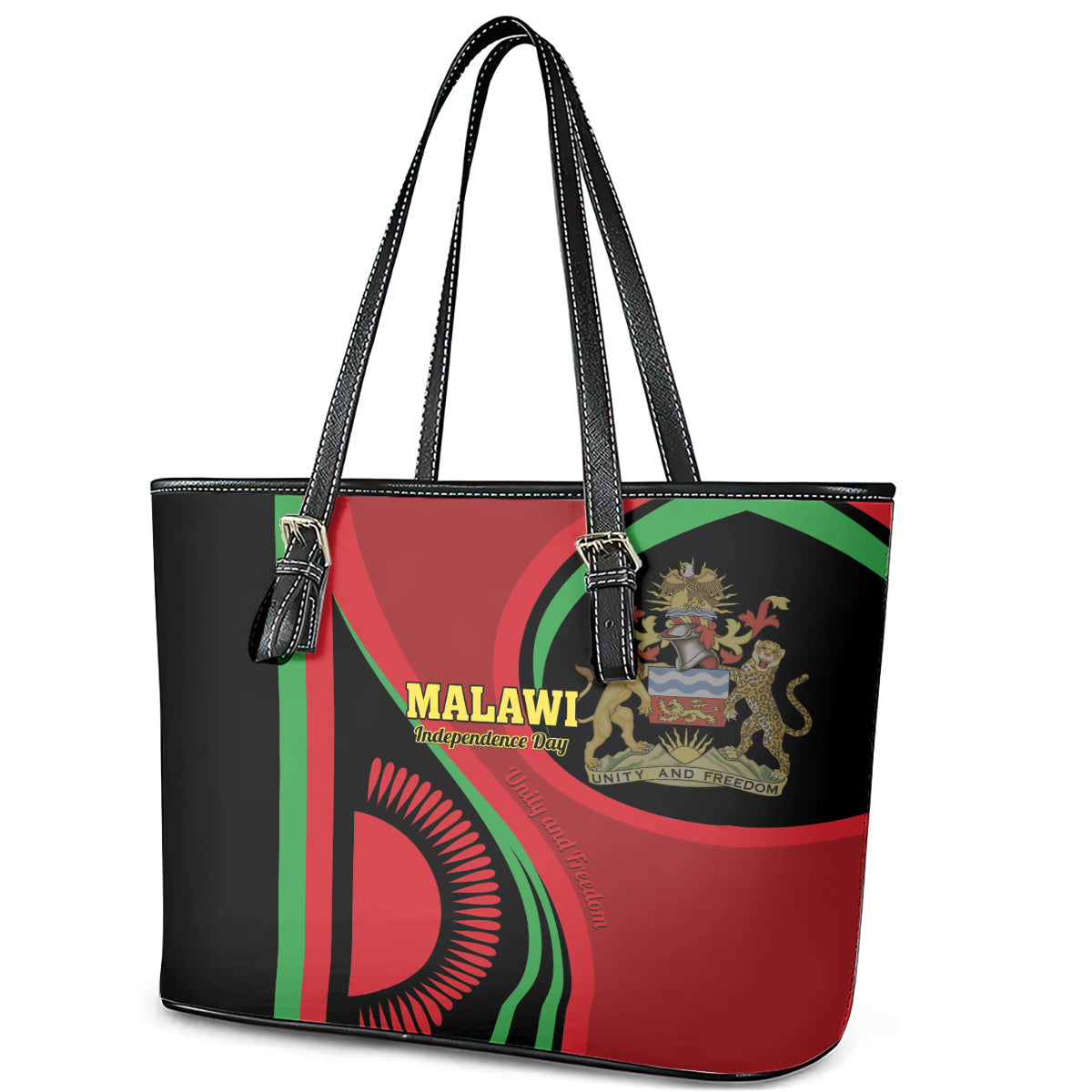 Malawi Independence Day Leather Tote Bag Unity and Freedom LT01
