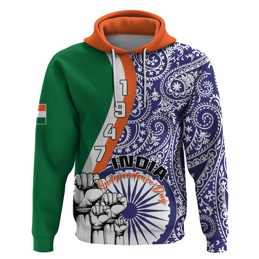 India Independence Day Hoodie Indian Paisley Pattern LT01