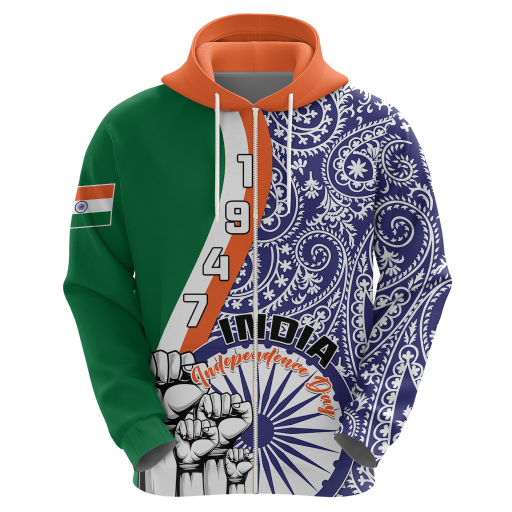 India Independence Day Hoodie Indian Paisley Pattern LT01