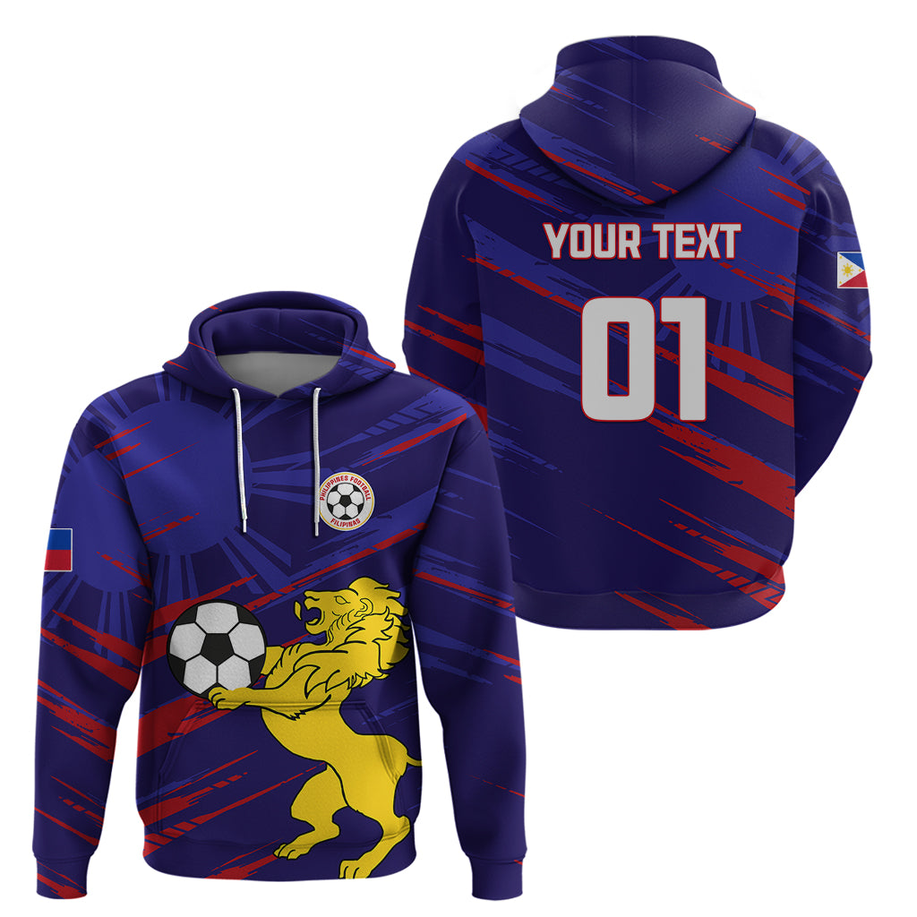 Personalised Philippines Football Hoodie Filipinas Lion Sporty Style LT01