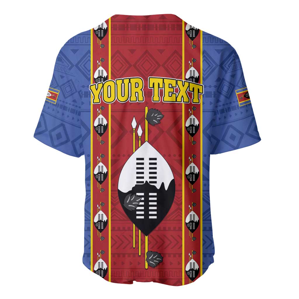 Eswatini African Pattern Baseball Jersey Swaziland Shield Siyinqaba LT01