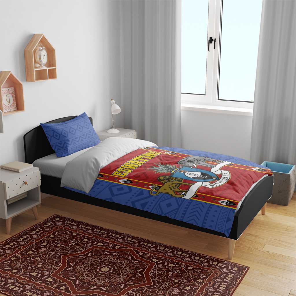 Eswatini African Pattern Bedding Set Swaziland Shield Siyinqaba LT01