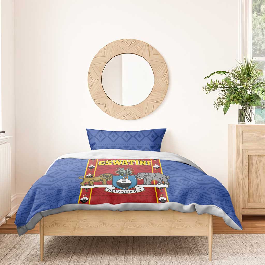 Eswatini African Pattern Bedding Set Swaziland Shield Siyinqaba LT01