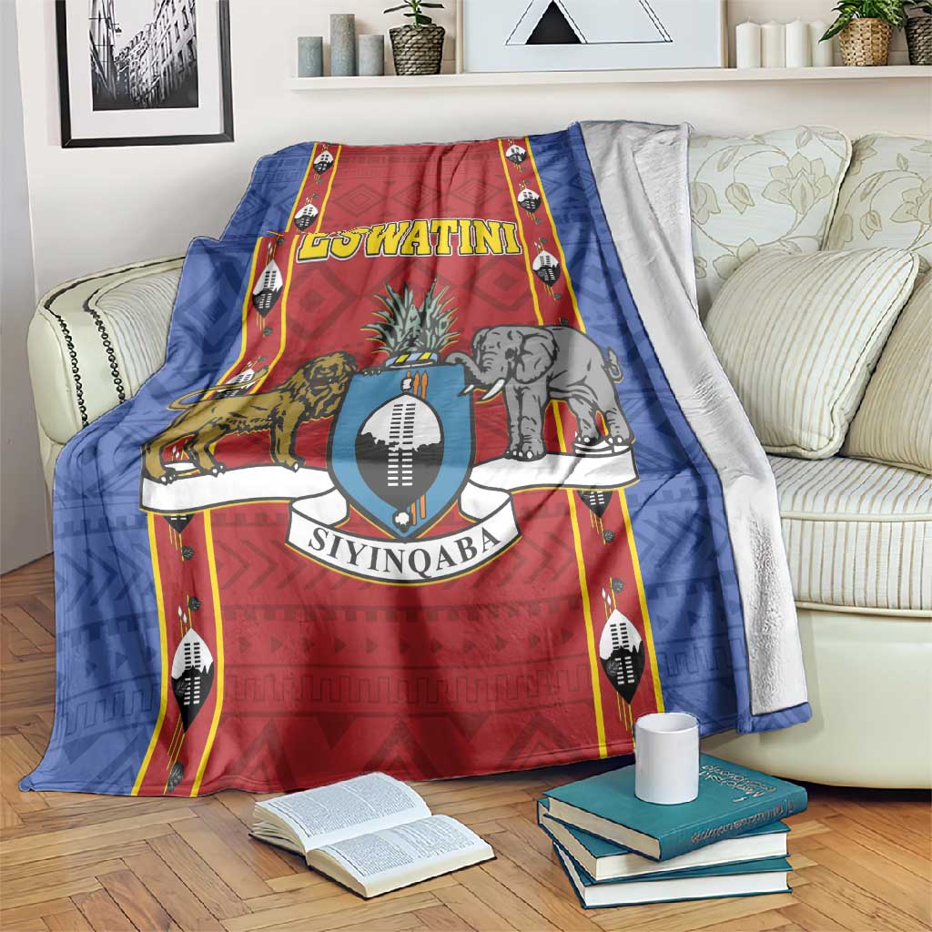 Eswatini African Pattern Blanket Swaziland Shield Siyinqaba LT01