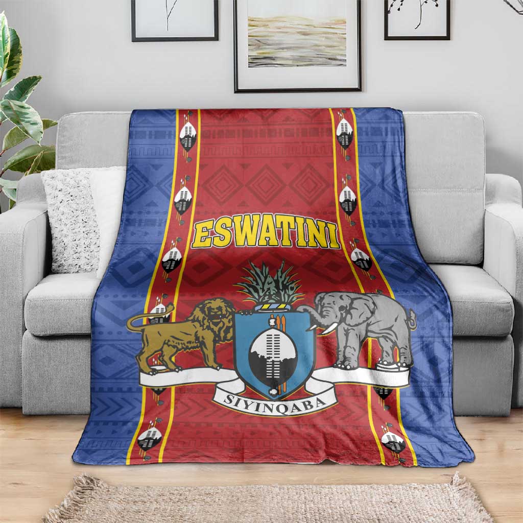 Eswatini African Pattern Blanket Swaziland Shield Siyinqaba LT01