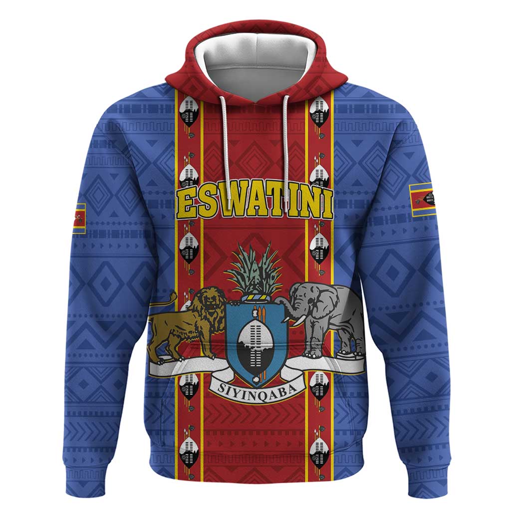 Eswatini African Pattern Hoodie Swaziland Shield Siyinqaba LT01