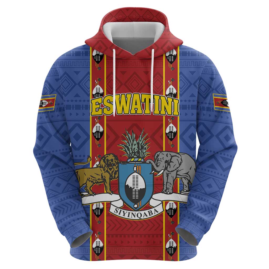 Eswatini African Pattern Hoodie Swaziland Shield Siyinqaba LT01