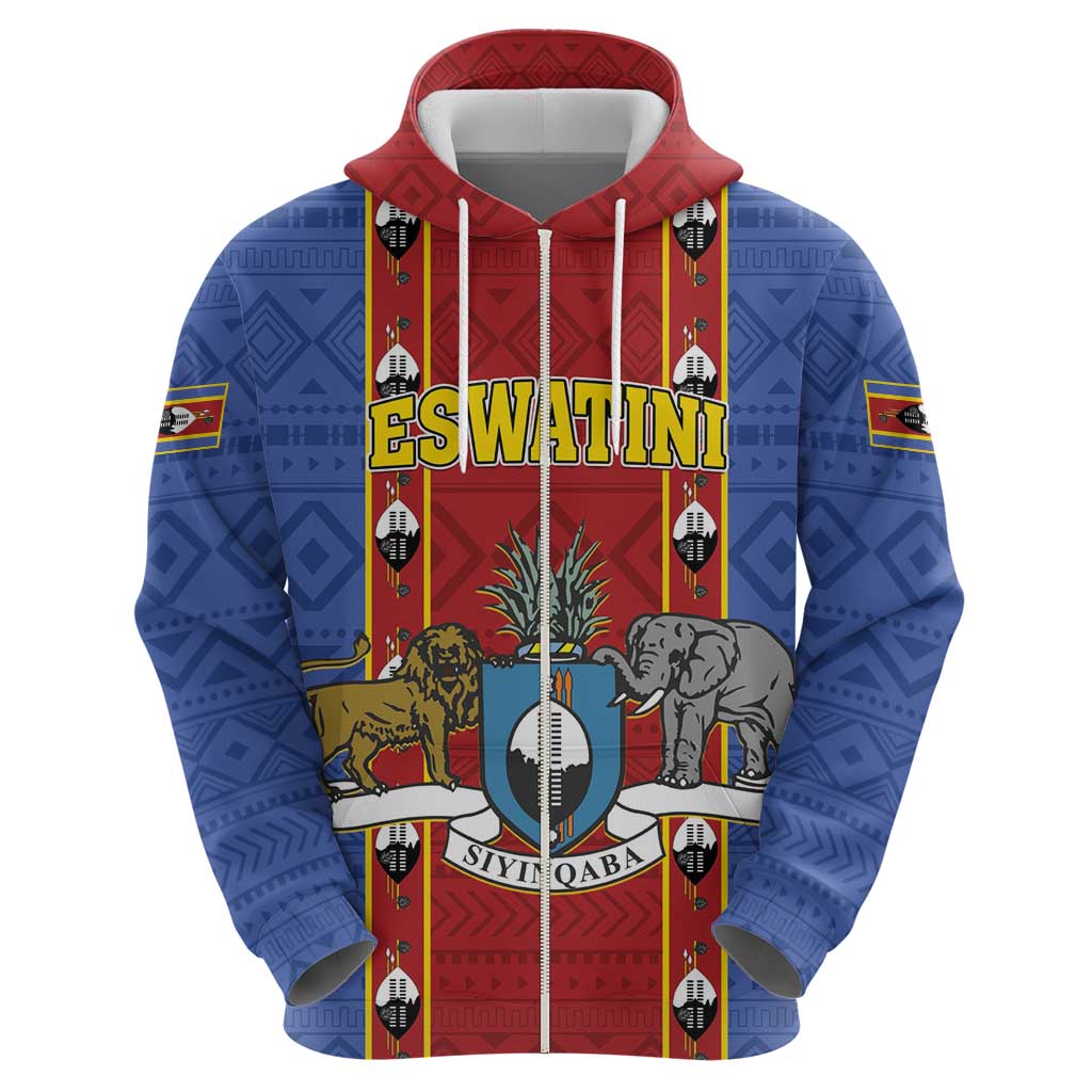 Eswatini African Pattern Hoodie Swaziland Shield Siyinqaba LT01