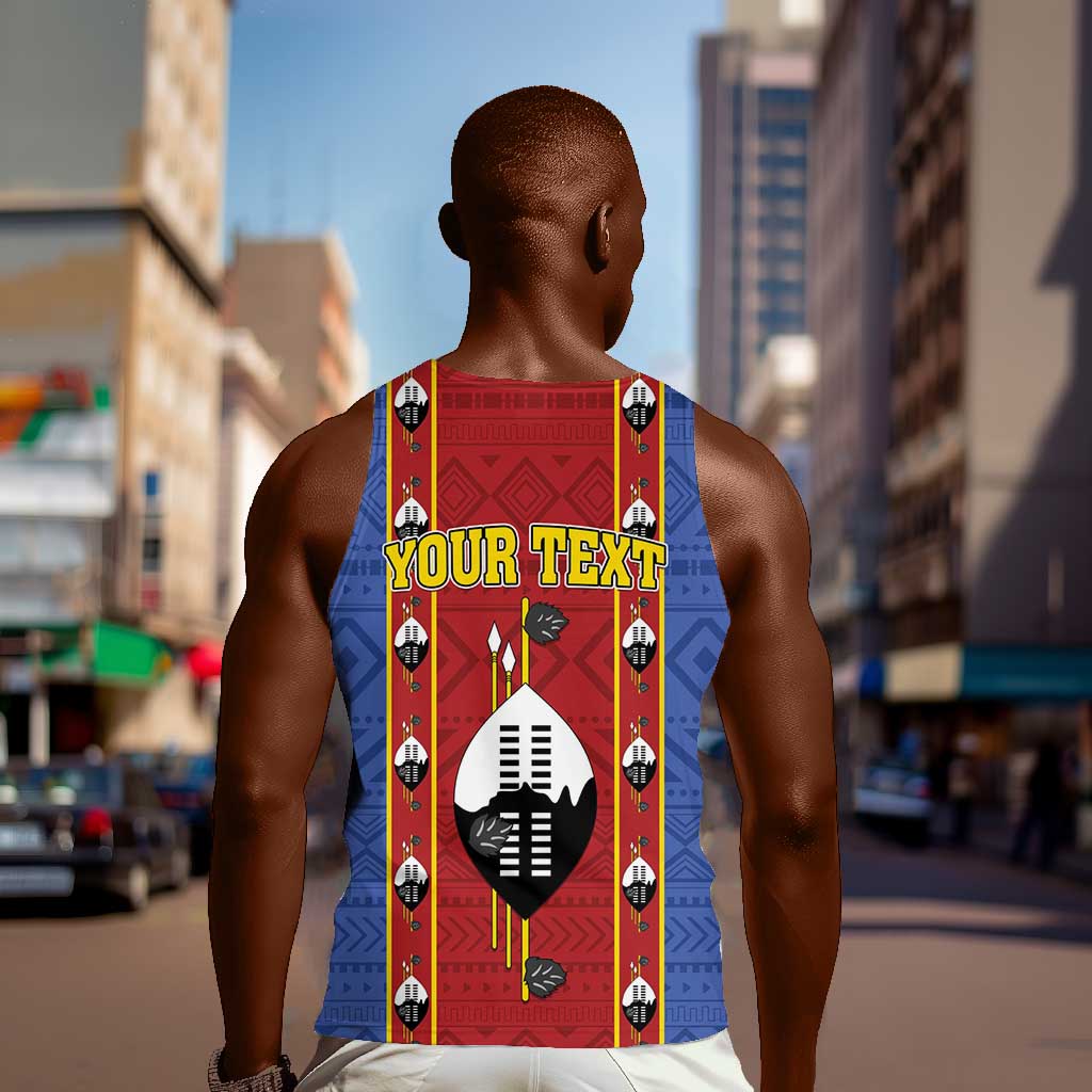 Eswatini African Pattern Men Tank Top Swaziland Shield Siyinqaba LT01