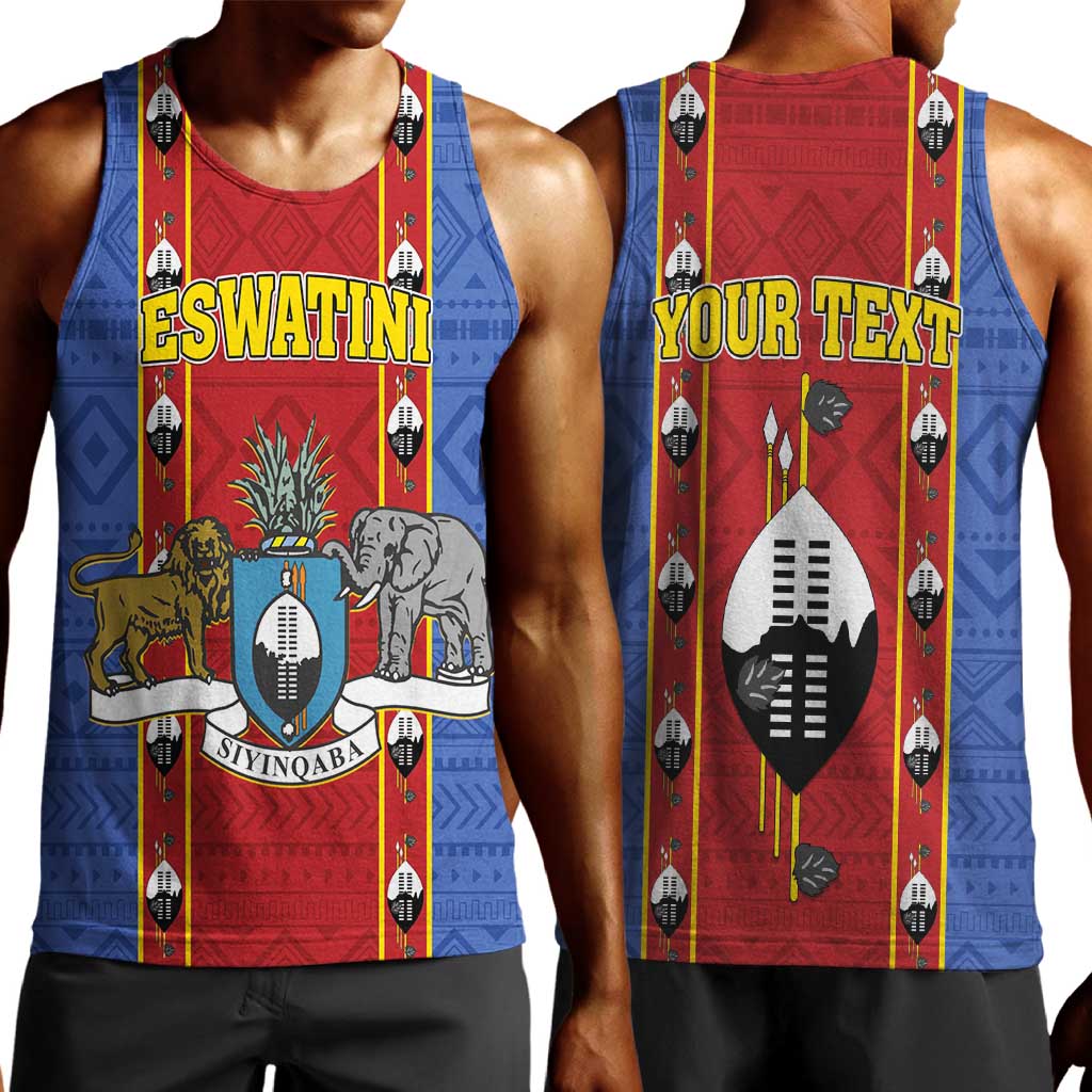 Eswatini African Pattern Men Tank Top Swaziland Shield Siyinqaba LT01