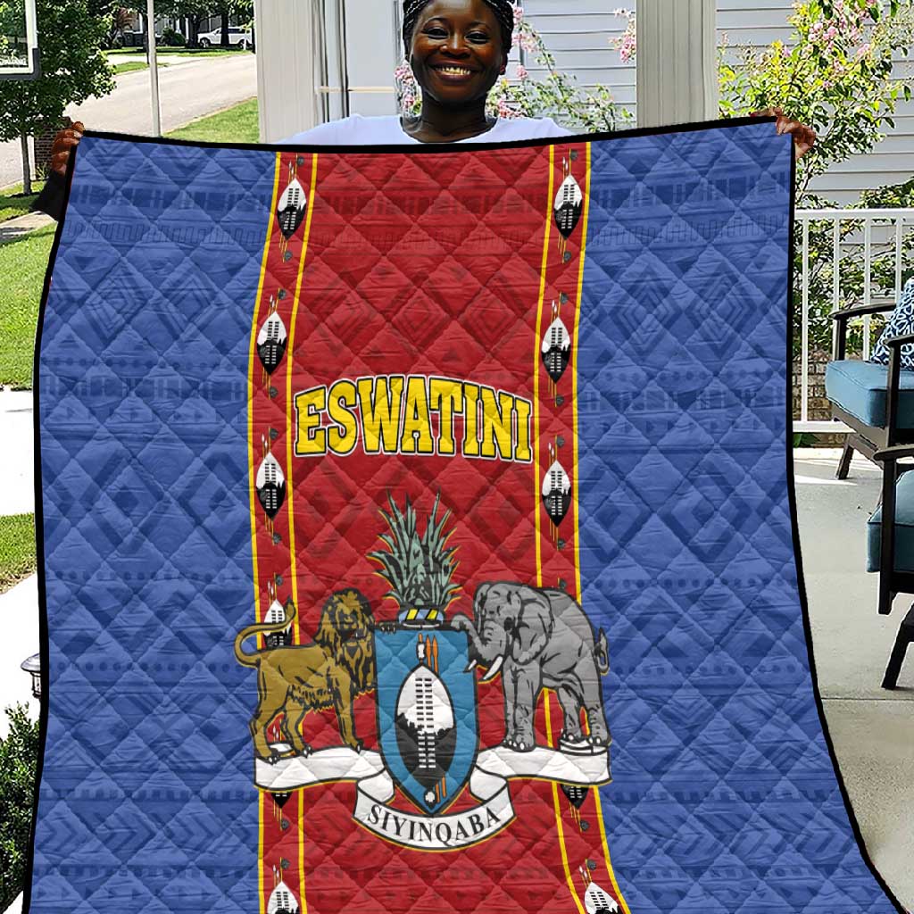 Eswatini African Pattern Quilt Swaziland Shield Siyinqaba LT01