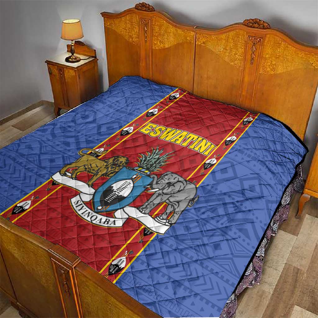 Eswatini African Pattern Quilt Swaziland Shield Siyinqaba LT01