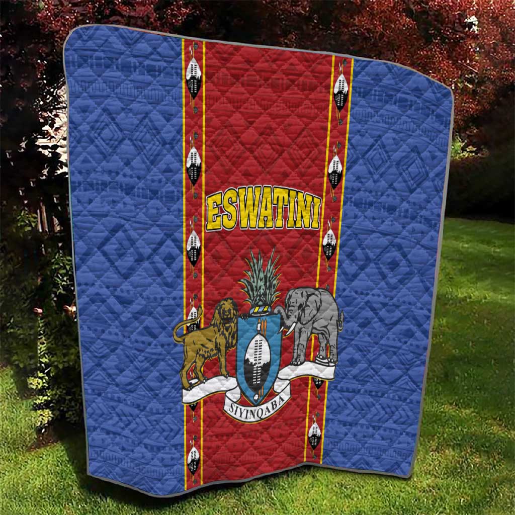 Eswatini African Pattern Quilt Swaziland Shield Siyinqaba LT01