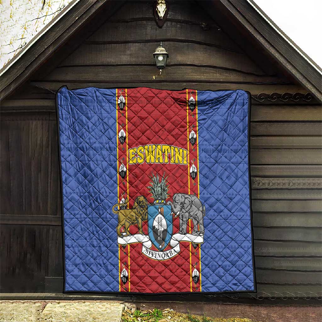 Eswatini African Pattern Quilt Swaziland Shield Siyinqaba LT01