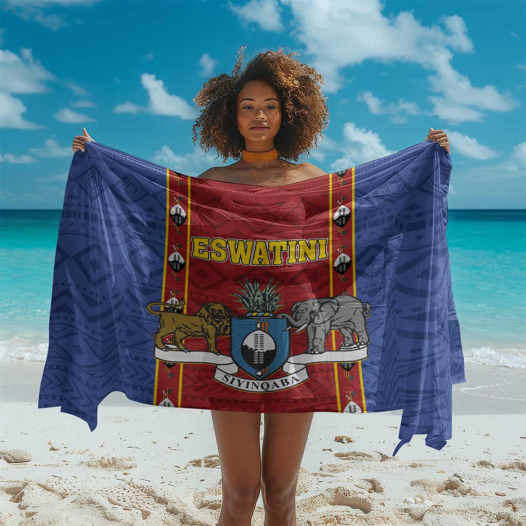 Eswatini African Pattern Sarong Swaziland Shield Siyinqaba LT01