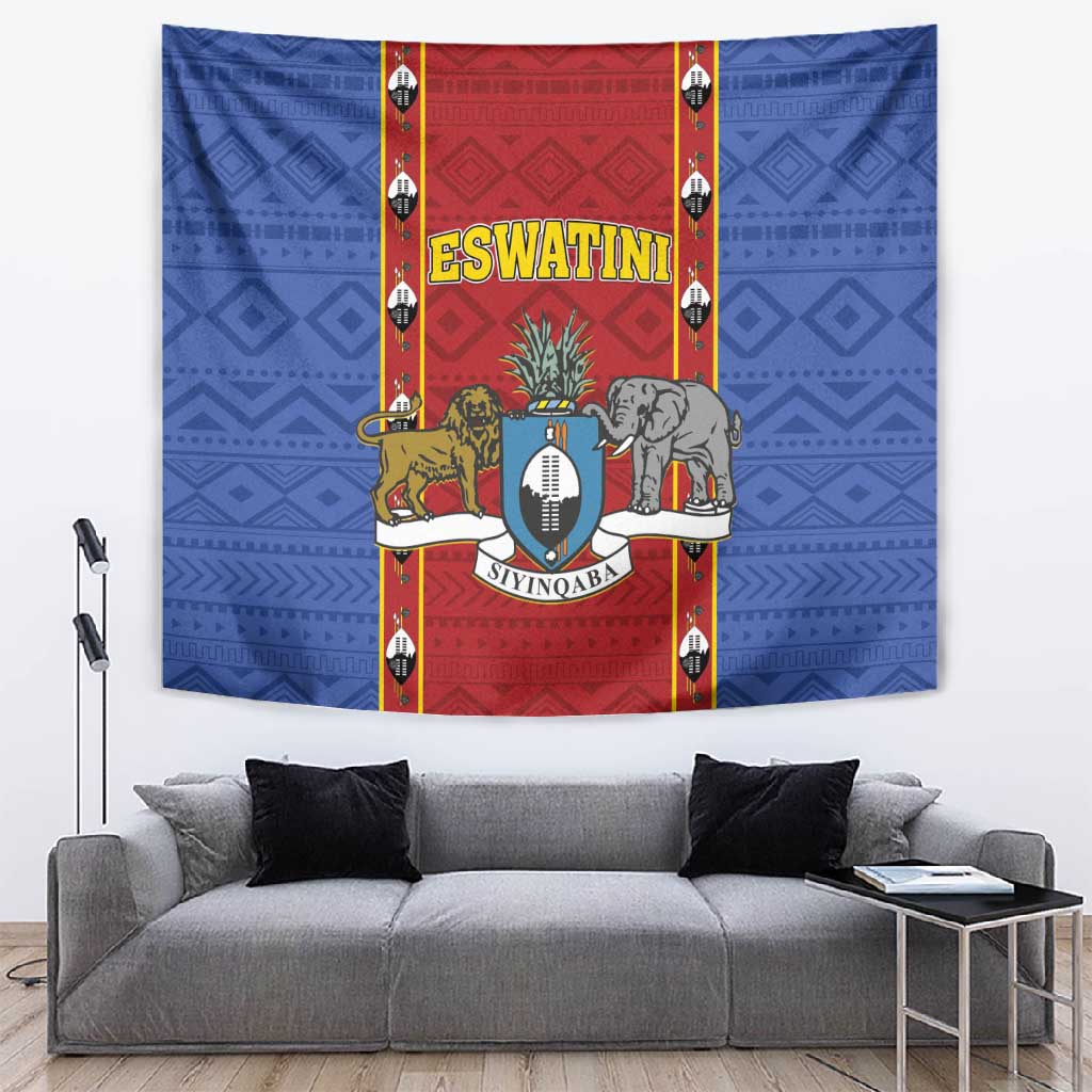 Eswatini African Pattern Tapestry Swaziland Shield Siyinqaba LT01