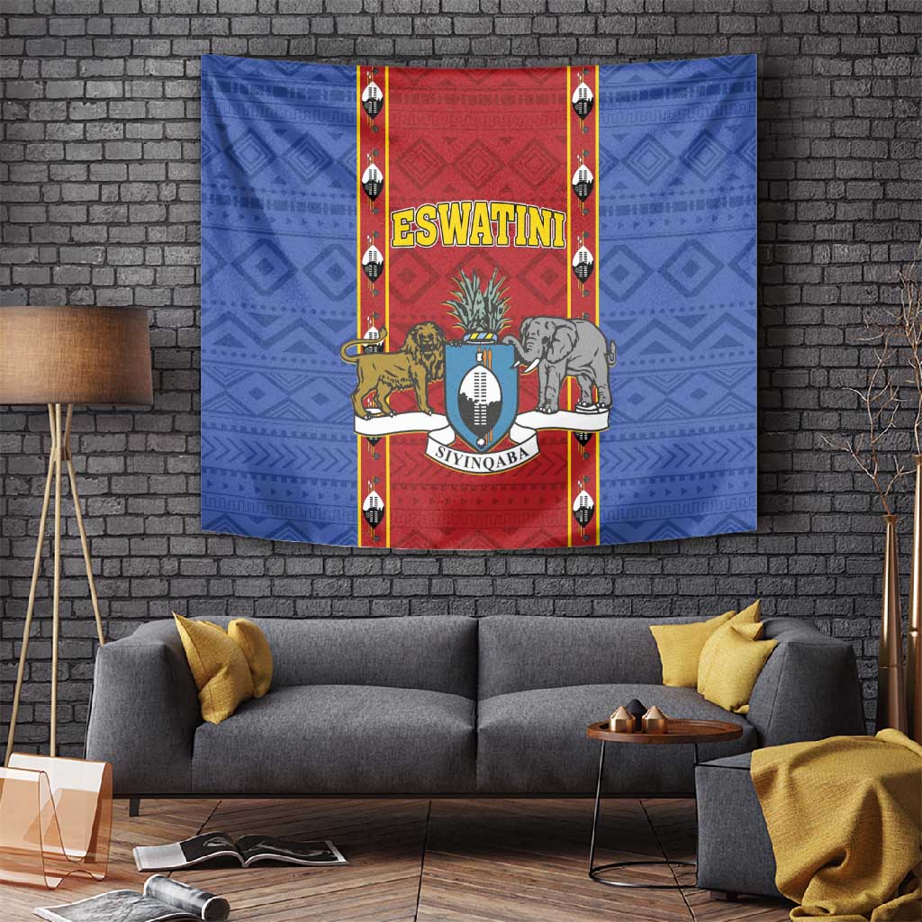 Eswatini African Pattern Tapestry Swaziland Shield Siyinqaba LT01