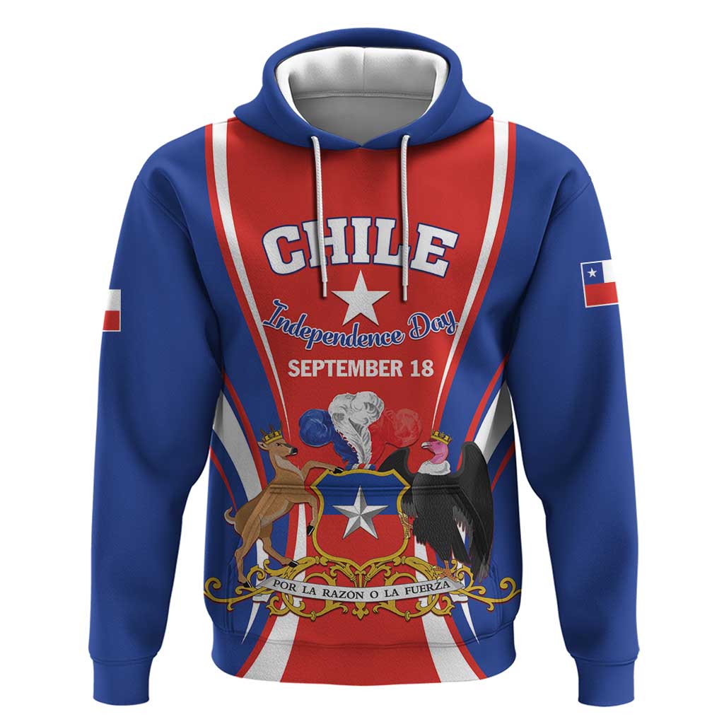 Chile Independence Day Hoodie September 18 Por la razon o la fuerza LT01