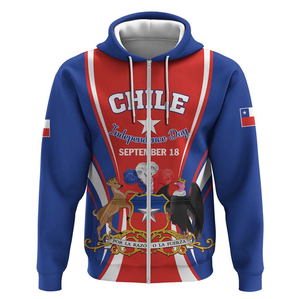Chile Independence Day Hoodie September 18 Por la razon o la fuerza LT01