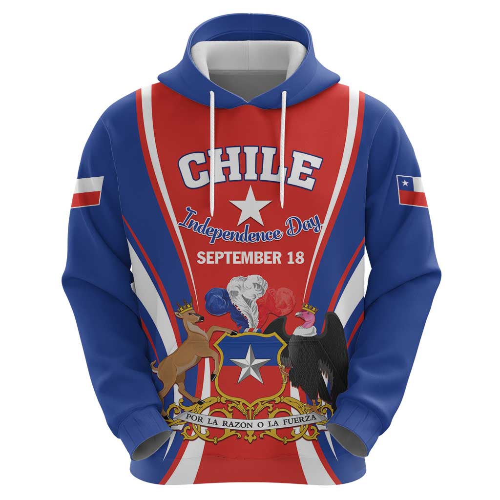 Chile Independence Day Hoodie September 18 Por la razon o la fuerza LT01