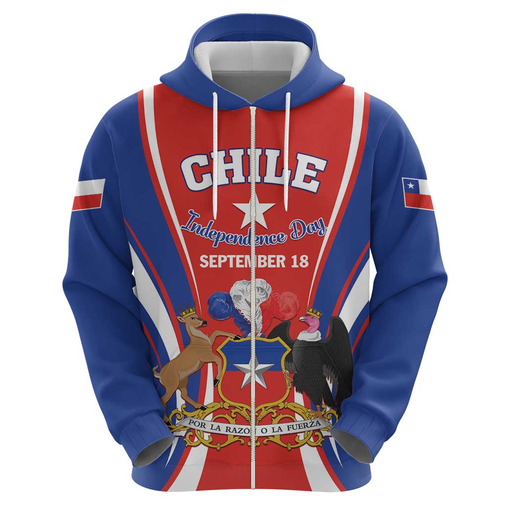 Chile Independence Day Hoodie September 18 Por la razon o la fuerza LT01