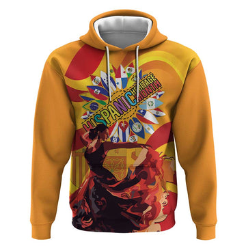 Hispanic Heritage Month Hoodie Espana Flamenco LT01