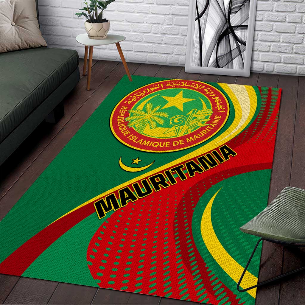 Mauritania Independence Day Area Rug with Mauritanian Seal - Special Version LT01