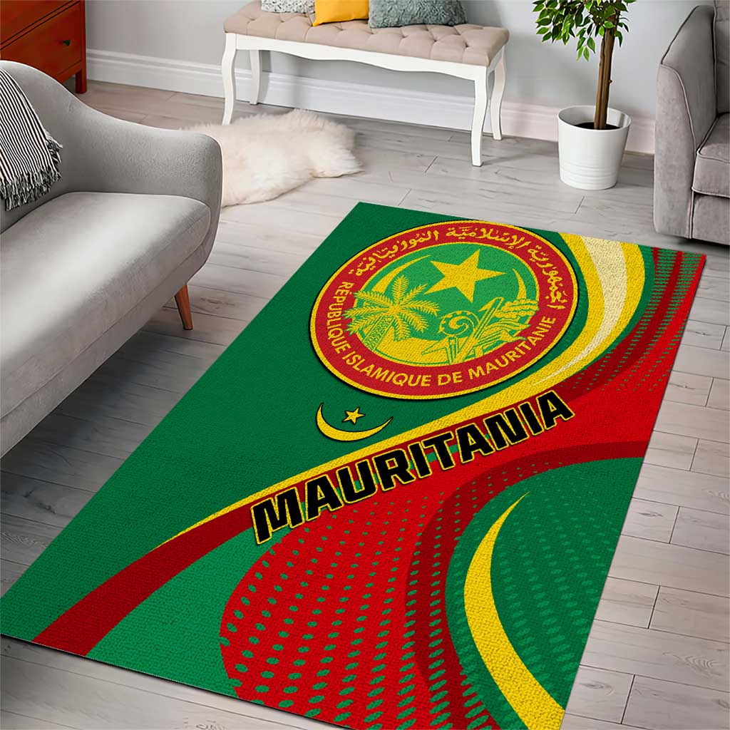 Mauritania Independence Day Area Rug with Mauritanian Seal - Special Version LT01