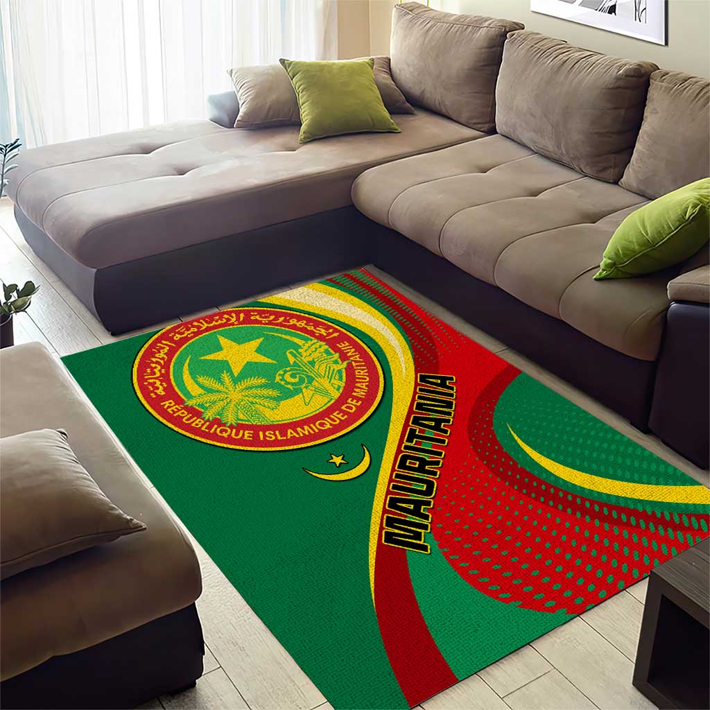 Mauritania Independence Day Area Rug with Mauritanian Seal - Special Version LT01