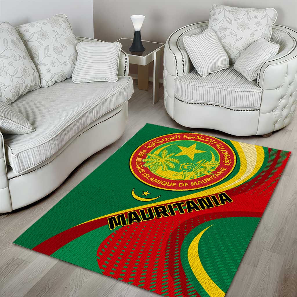 Mauritania Independence Day Area Rug with Mauritanian Seal - Special Version LT01