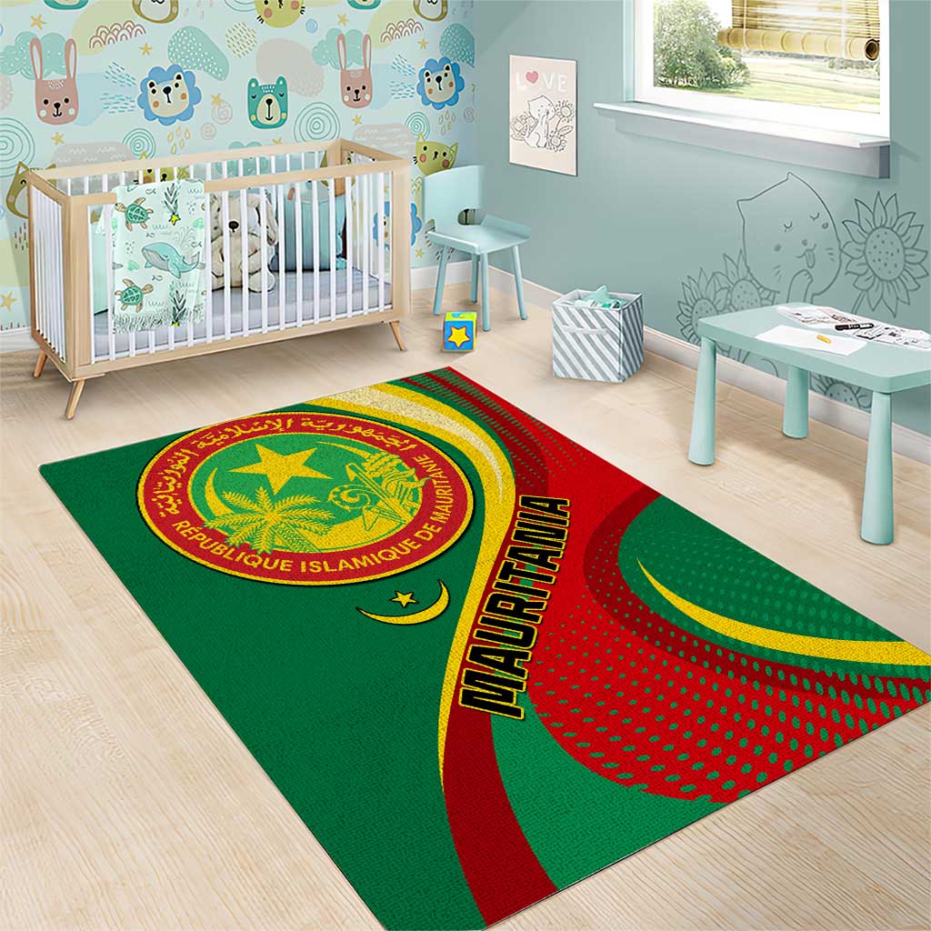 Mauritania Independence Day Area Rug with Mauritanian Seal - Special Version LT01