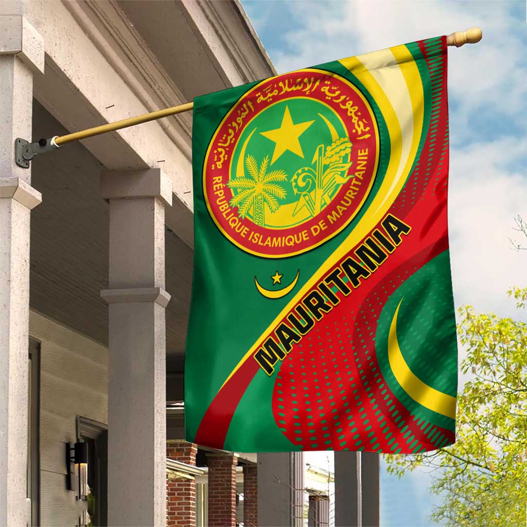 Mauritania Independence Day Garden Flag with Mauritanian Seal - Special Version LT01