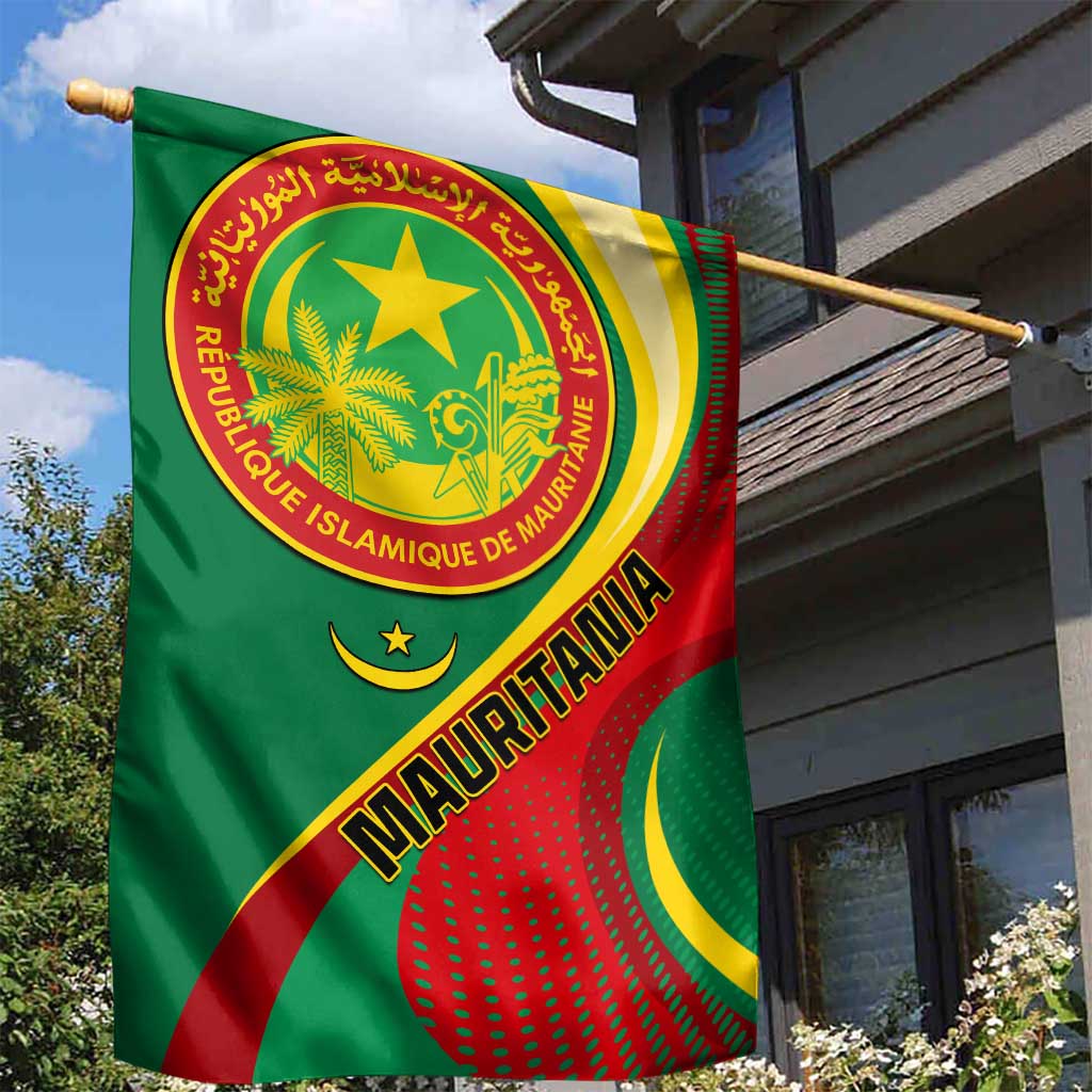 Mauritania Independence Day Garden Flag with Mauritanian Seal - Special Version LT01