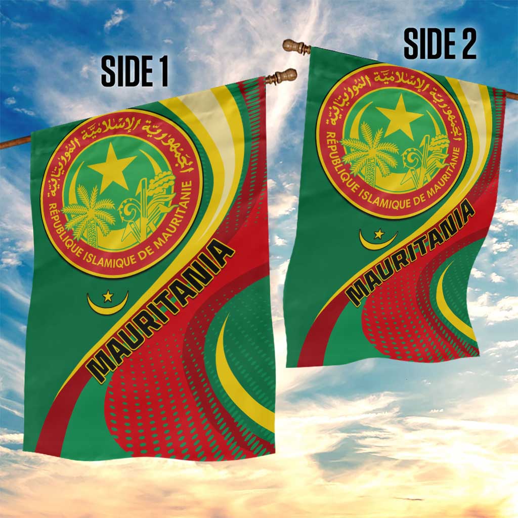 Mauritania Independence Day Garden Flag with Mauritanian Seal - Special Version LT01