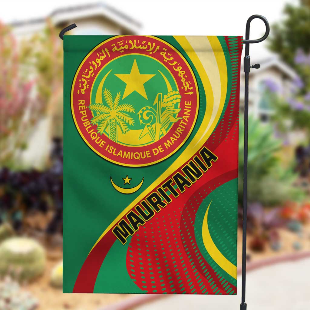 Mauritania Independence Day Garden Flag with Mauritanian Seal - Special Version LT01
