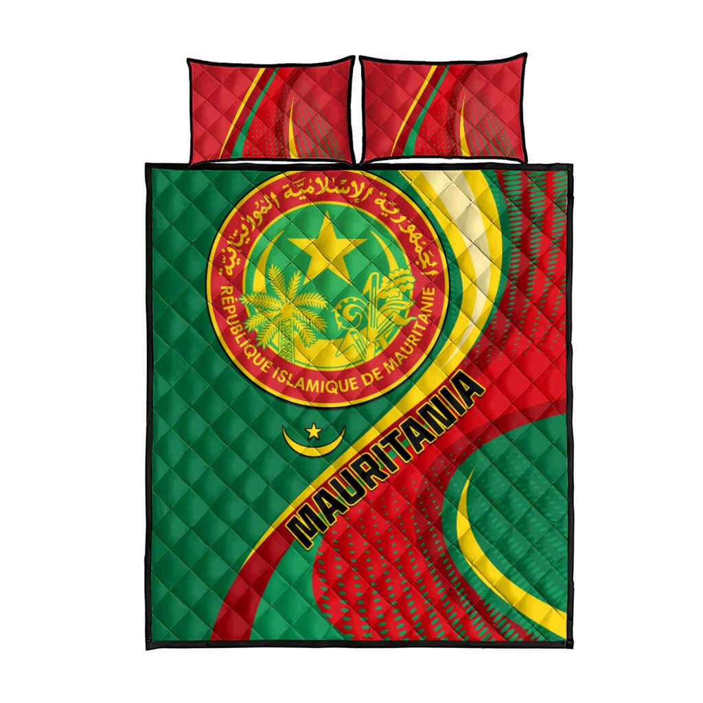 Mauritania Independence Day Quilt Bed Set with Mauritanian Seal - Special Version LT01